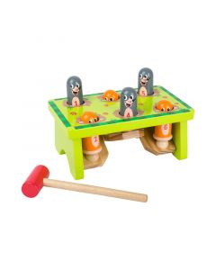 Small Foot Игра с чукче и къртици, дървена, 19.5 х 12 х 12 cm