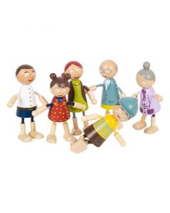 Small Foot Кукли Семейство, дървени, 6 броя