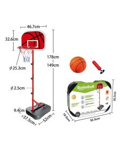 Баскетболен кош, с регулируема височина, 0.9 - 1.35 m