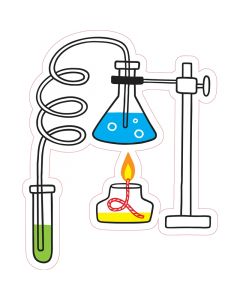 STEM Стикер, Природни науки - Химия, комплект H5, 100 cm, стикер 6
