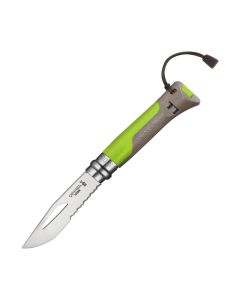 Сгъваем туристически нож Opinel №8 Outdoor Earth Green, острие 8.5 см