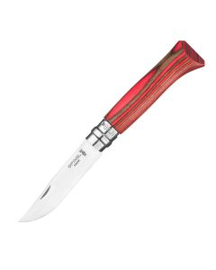 Сгъваем нож Opinel №8 Red Laminated Birch, острие 8.5 см