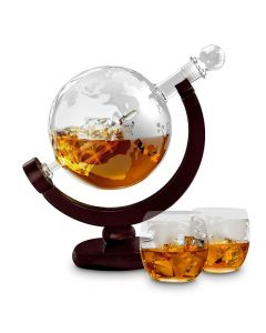 Глобус-декантер Mikamax - Globe Decanter Set, с 2x уиски чаши