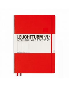 Тефтер А4+ Leuchtturm1917 Notebook Master Classic Red, твърди корици, Чисто бяла