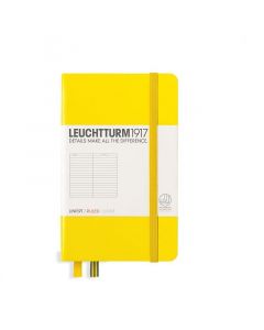 Тефтер А6 Leuchtturm1917 Notebook Pocket Lemon, твърда корица, Редове