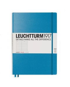 Тефтер А4+ Leuchtturm1917 Notebook Master Slim Nordic Blue, твърда корица, Чисто бяла