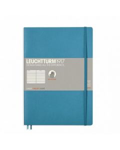 Тефтер B5 Leuchtturm1917 Notebook Composition Nordic Blue, мека корица, Чисто бяла