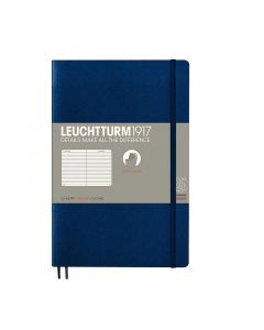 Тефтер B6+ Leuchtturm1917 Notebook Paperback Navy, меки корици, Чисто бяла