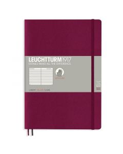 Тефтер B5 Leuchtturm1917 Notebook Composition Port Red, меки корици, Чисто бяла