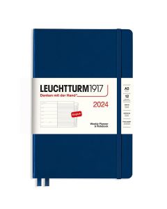 Тефтер А5 Leuchtturm1917 Weekly Planner & Notebook 2024, Navy