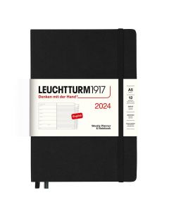Тефтер А5 Leuchtturm1917 Weekly Planner & Notebook 2024, Black
