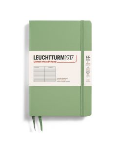 Тефтер B6+ Leuchtturm1917 Notebook Paperback Sage, твърди корици, Точки
