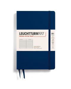 Тефтер B6+ Leuchtturm1917 Notebook Paperback Navy, твърди корици, Редове