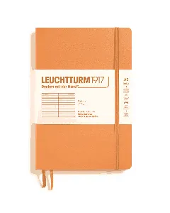 Тефтер Leuchtturm1917 New Colours - Apricot, A5, мека корица, Чисто бяла