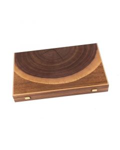 Намалена (с дефект) луксозна табла Manopoulos, естествено орехово дърво, 61x48 см