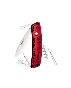 Швейцарско ножче SWIZA - D03 Heidiland Red, 7.5см острие, 11x функции, червено