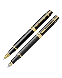 Комплект Sheaffer 300 - Black/Chrome, ролер и писалка
