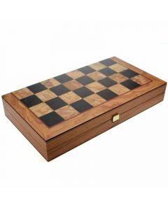Комплект шах и табла Manopoulos - Маслиново дърво, 52x48 см