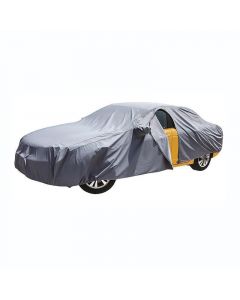 Водоустойчиво покривало за автомобил 3 слоя Hyundai Excel hatchback - RoGroup, сиво