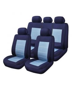 Комплект калъфи за седалки Audi 80 - RoGroup Blue Jeans 9 части