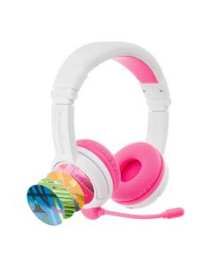 Детски слушалки с микрофон BuddyPhones SCHOOL+ – Bluetooth, розови 41243
