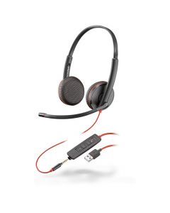 Слушалки с микрофон Plantronics Blackwire C3225 Headset USB-A