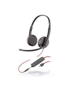 Стерео слушалки Plantronics Blackwire C3225, USB-C & 3.5мм жак