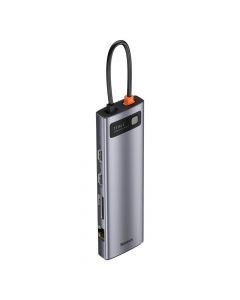 Мултифункционален USB хъб Baseus Type-C 11 в 1 Metal Gleam Series CAHUB-CT0G тъмносив