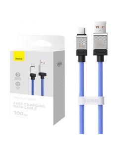 Кабел  Baseus CoolPlay USB към USB-C 100W 2м CAKW000703 - син
