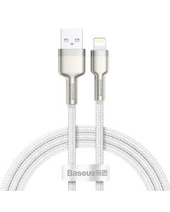 Кабел Baseus Cafule Metal Series USB-A към Lightning, 2м CALJK-B02 - бял