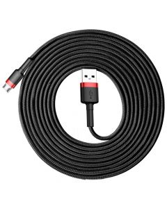 Кабел Baseus Cafule USB към micro USB 2A 3м CAMKLF-H91 - черен/червено