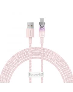 Кабел Baseus Explorer USB към USB-C 100W 2м CATS010504 - розов