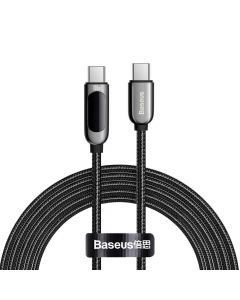 Кабел Baseus CATSK-C01 USB Type-C към USB Type-C с дисплей 100W 20V/5A 2м черен