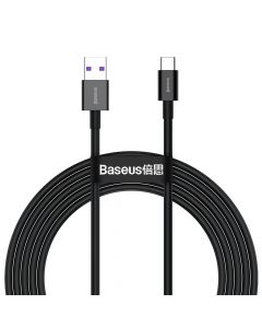 Кабел Baseus Superior CATYS-A01 USB-A към USB-C, 66W, 2м, черен