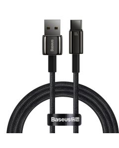 Кабел Baseus Tungsten Gold 100W USB-A към USB-C 1м CAWJ000001 - черен
