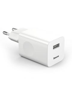 Зарядно устройство Baseus Quick charge 3.0 USB, 24W, бяло