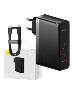 Зарядно устройство Baseus GaN5 Pro fast charger 2xUSB-C+USB 140W CCGP100201 - черно