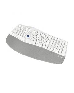 Ергономична безжична клавиатура Delux GM901D 2.4G + BT3.0+5.0 - бяла