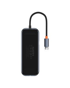 USB хъб Baseus AcmeJoy 4-портов USB-C към 1xUSB-C / 4xUSB3.0 - сив