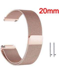 Метална верижка за смарт часовник 20мм. розово злато