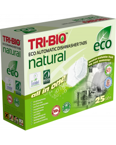 Tri-Bio Натурални еко таблетки за автоматична съдомиялна 25 таблетки 14672