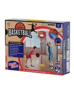 GT Баскетболен кош с мрежа и топка, регулируем от 68 до 144 см 15972