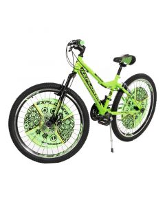 Детски велосипед explorer magnito 24", зелено с черно