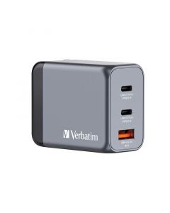 Зарядно устройство Verbatim GNC-65 GaN 65W USB A/C/C (EU/UK/US)