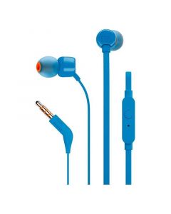 Слушалки с микрофон JBL T110 BLUE , IN-EAR (ТАПИ)