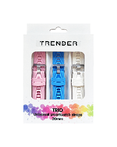Каишка Trender Trio Silicone 20mm Pink /Blue /White TR-TRIO2