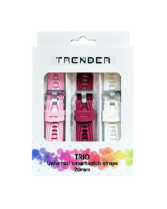 Каишка Trender Trio Silicone 20mm Pink/Dark Pink/White TR-TRIO1