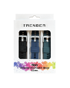 Каишка Trender Trio Silicone 22mm Black /Blue /Green TR-TRIO29