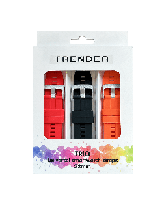 Каишка Trender Trio Silicone 22mm Red /Black /Orange TR-TRIO14