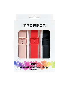 Каишка Trender Trio Sport 20mm Pink /Red /Black TR-TRIO7